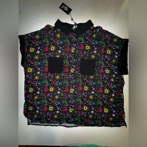 NWT Hell Bunny Shirt Women’s 5XL Plus Size Planets Celestial Zodiac